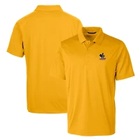 Cutter & Buck Gold Delaware Fightin' Blue Hens Primary Team Logo Prospect Textured Stretch Polo