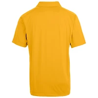 Cutter & Buck Gold Delaware Fightin' Blue Hens Primary Team Logo Prospect Textured Stretch Polo