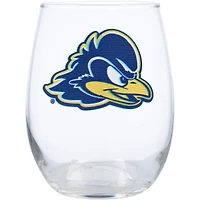 Delaware Fightin' Blue Hens 15oz. Stemless Wine Glass