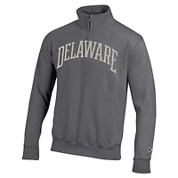 Men's Champion  Heather Gray Delaware Fightin' Blue Hens Established Date Quarter-Zip Pullover