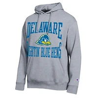 Sweat à capuche Champion Heather Gray pour homme, équipe des Delaware Fightin' Blue Hens