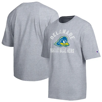 T-shirt d'équipe vieilli gris chiné Champion Delaware Fightin' Blue Hens pour hommes