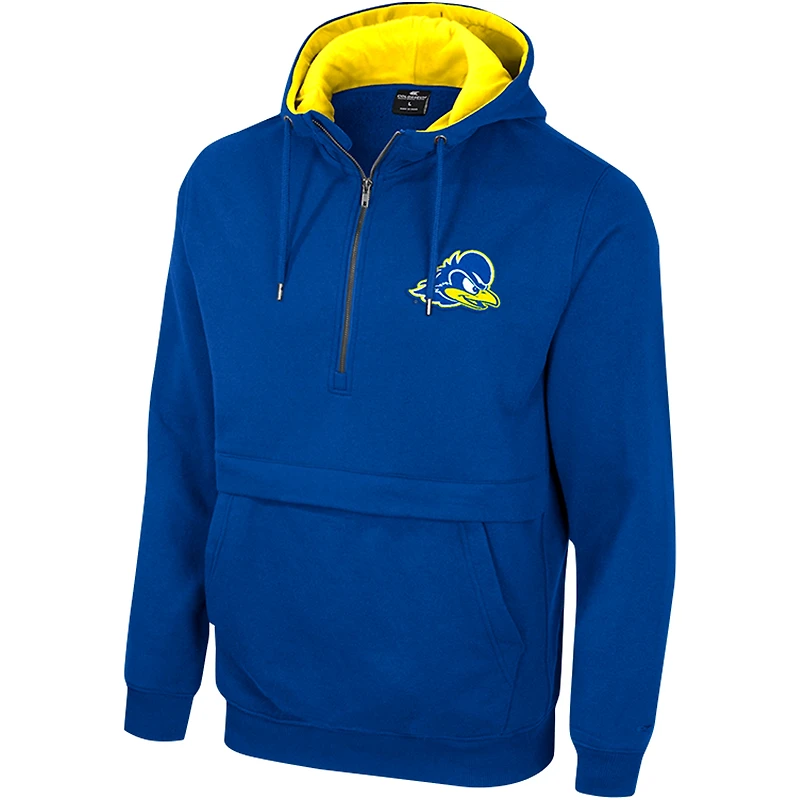 Pull à capuche demi-zip Colosseum Royal Delaware Fightin' Blue Hens Team pour hommes