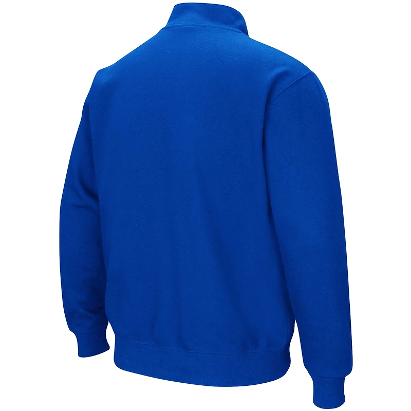 Pull-over à col zippé Colosseum Royal Delaware Fightin' Blue Hens avec logo Tortugas pour homme