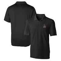 Men's Cutter & Buck Black Delaware Fightin' Blue Hens Forge Stretch Polo