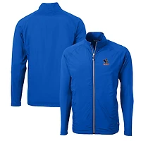 Men's Cutter & Buck Royal Delaware Fightin' Blue Hens Adapt Eco Knit Hybrid Recycled Full-Zip Jacket