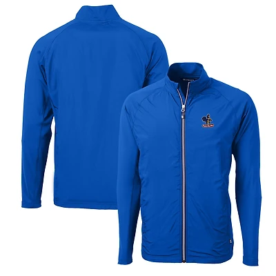 Veste zippée intégrale Cutter & Buck Royal Delaware Fightin' Blue Hens Adapt Eco Knit Hybrid Recycled pour homme