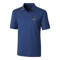 Polo extensible à rayures crayon Forge pour homme Cutter & Buck Royal Delaware Fightin' Blue Hens, grandes tailles