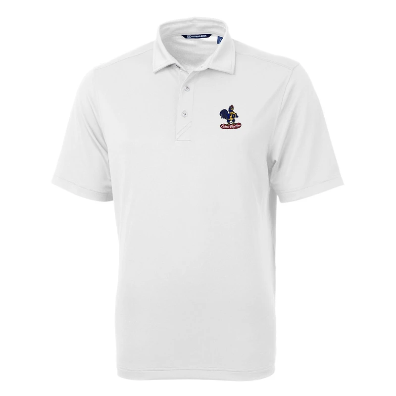 Men's Cutter & Buck White Delaware Fightin' Blue Hens Team Big Tall Virtue Eco Pique Recycled Polo