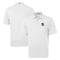 Polo recyclé en piqué écologique pour homme Cutter & Buck White Delaware Fightin' Blue Hens Team Big Tall Virtue