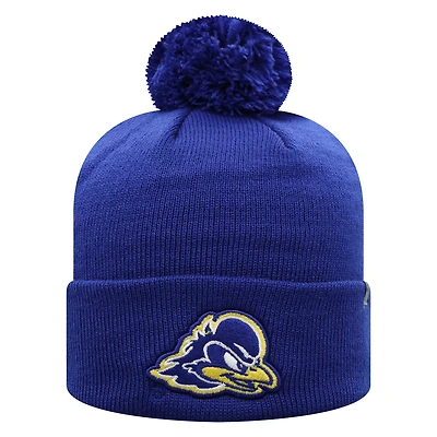 Men's Top of the World Royal Delaware Fightin' Blue Hens Tow Cuffed Knit Hat with Pom