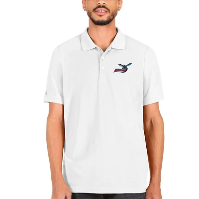 Men's Antigua White Delaware State Hornets Big & Tall Legacy Pique Polo