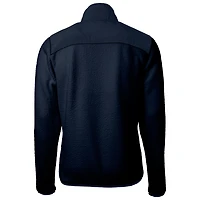 Men's Cutter & Buck Navy Delaware State Hornets Big Tall Cascade Eco Sherpa Fleece Full-Zip Jacket