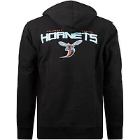 Sweat à capuche rayures surdimensionnées FISLL pour hommes, Delaware State Hornets, noir