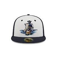 Men's New Era  Off White Delmarva Shorebirds Theme Nights 59FIFTY Fitted Hat