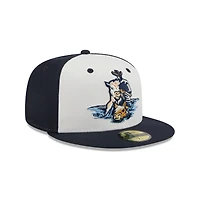 Men's New Era  Off White Delmarva Shorebirds Theme Nights 59FIFTY Fitted Hat