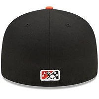 Men's New Era Black/Orange Delmarva Shorebirds Marvel x Minor League 59FIFTY Fitted Hat