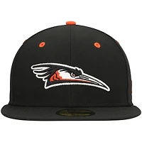 Casquette ajustée New Era 59FIFTY noire Delmarva Shorebirds Authentic Collection Team Home pour homme