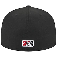 Casquette ajustée New Era noire Delmarva Shorebirds pour homme Maryland 59FIFTY