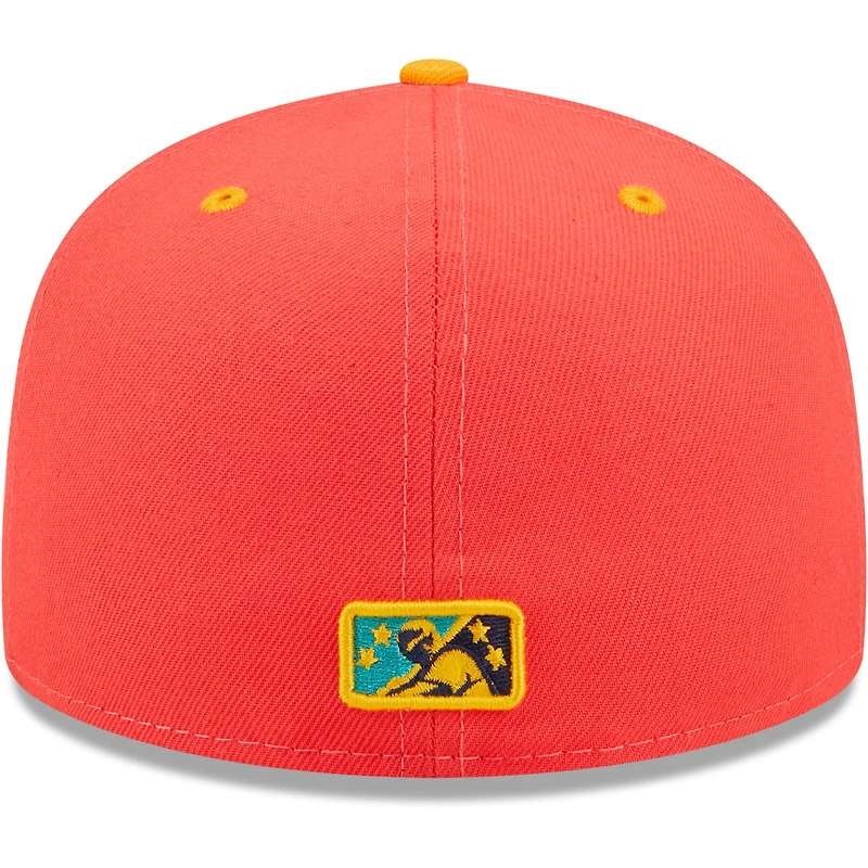 Casquette ajustée New Era Gallos De Delmarva Copa La Diversion 59FIFTY corail/turquoise pour homme
