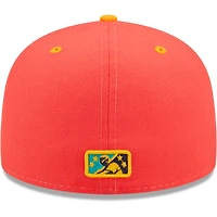 Casquette ajustée New Era Gallos De Delmarva Copa La Diversion 59FIFTY corail/turquoise pour homme