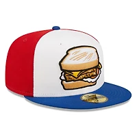 Casquette ajustée New Era Delmarva Shorebirds Scrapple Theme Night 59FIFTY blanche pour homme