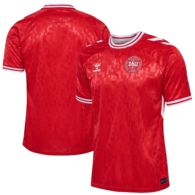 Maillot réplique domicile de l'équipe nationale du Danemark 2024 rouge pour homme