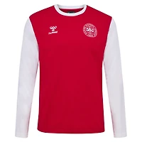 T-shirt rouge à manches longues pour hommes, équipe nationale du Danemark
