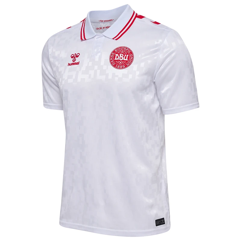 Men's White Denmark National Team 2024 Away Replica Jersey
