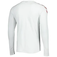 Men's White Denmark National Team Fan Raglan Long Sleeve T-Shirt