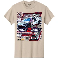 T-shirt homme Classic Ink Cream Denny Hamlin 2026 FireKeepers Casino 400, vainqueur de la course