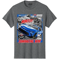 Men's Classic Ink Heather Charcoal Denny Hamlin 2026 NASCAR All-Star Race Winner T-Shirt