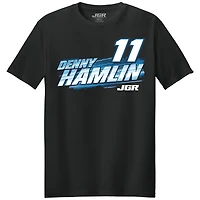 T-shirt noir pour homme de la collection Joe Gibbs Racing Team, Denny Hamlin Progressive Car