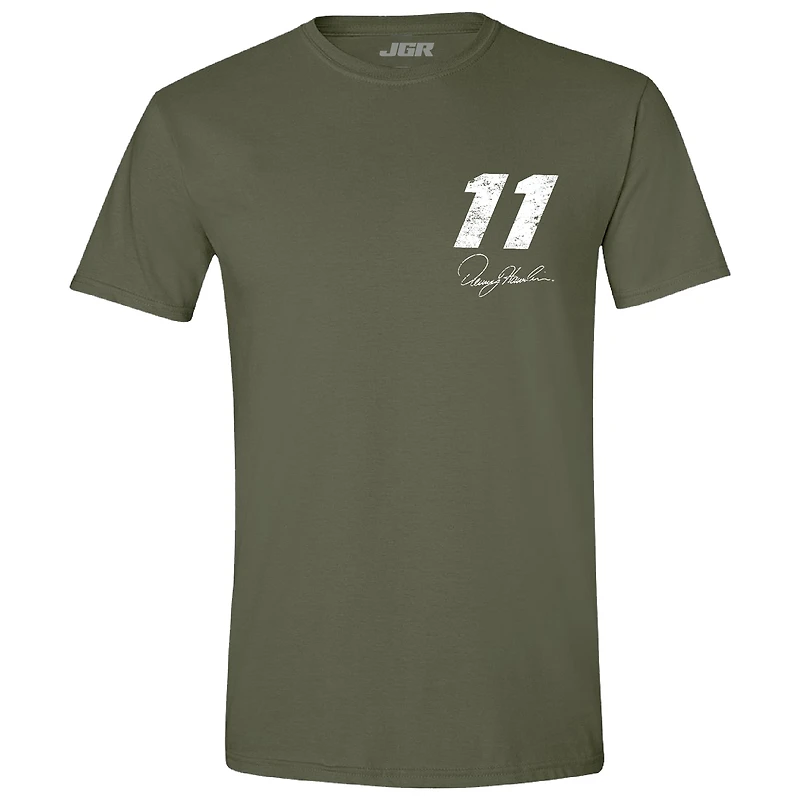 Men's Joe Gibbs Racing Team Collection Green Denny Hamlin Flag T-Shirt