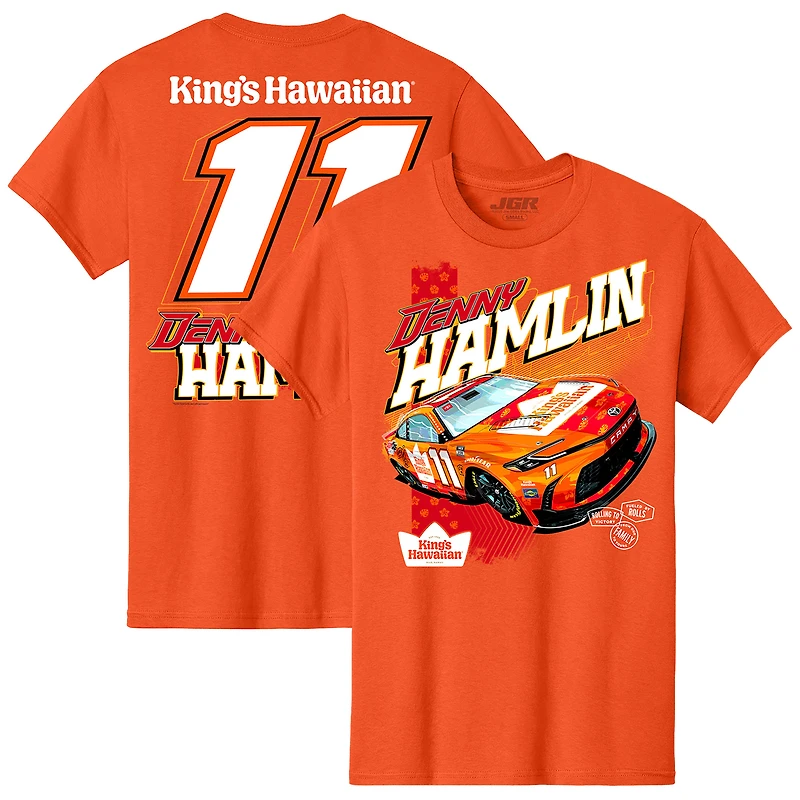 Men's Joe Gibbs Racing Team Collection  Orange Denny Hamlin King's Hawaiian T-Shirt