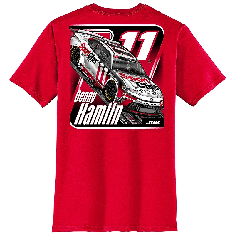 Men's Joe Gibbs Racing Team Collection Red Denny Hamlin Sport Clips Car T-Shirt