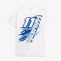 Men's Joe Gibbs Racing Team Collection  White Denny Hamlin #11 Progressive T-Shirt