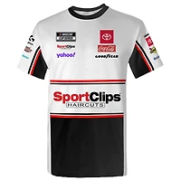 Men's Joe Gibbs Racing Team Collection  White Denny Hamlin SportClips Uniform T-Shirt
