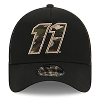 Men's New Era  Black Denny Hamlin  Camo 9FORTY A-Frame Trucker Adjustable Hat