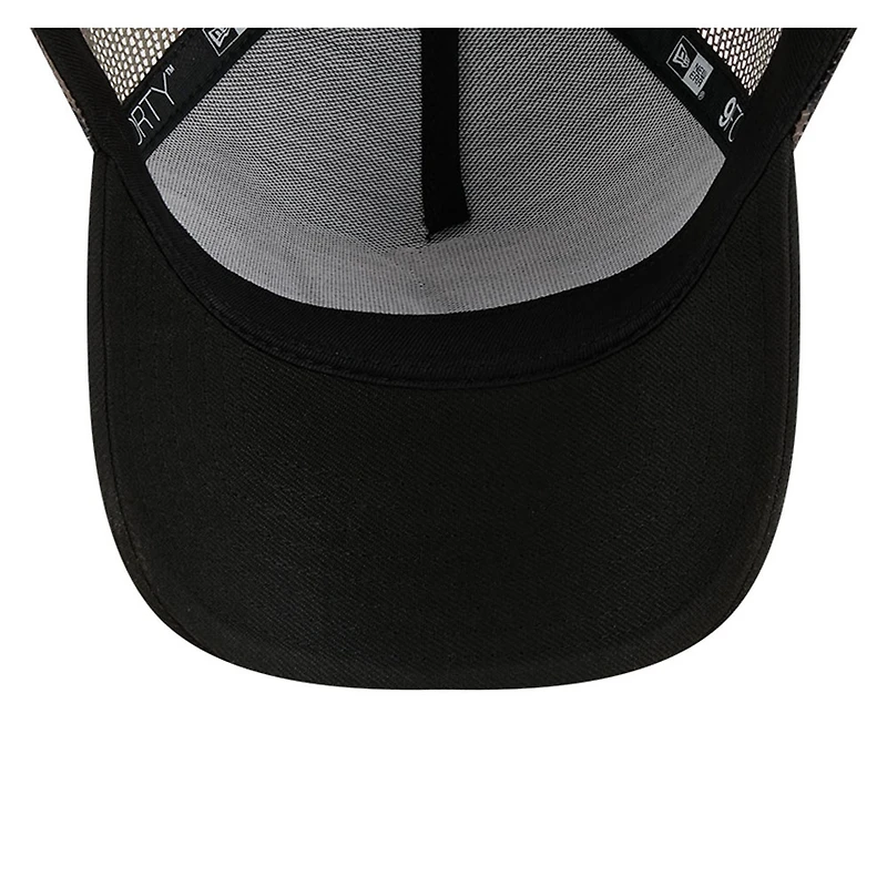 Men's New Era Black Denny Hamlin Camo 9FORTY A-Frame Trucker Adjustable Hat