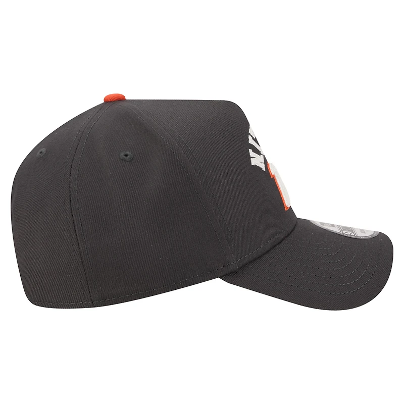 Casquette ajustable New Era noire pour homme Denny Hamlin à coutures en chaîne inversées et monture en A 9FORTY