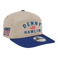 Men's New Era  Khaki/Navy Denny Hamlin Flag 19TWENTY Adjustable Hat