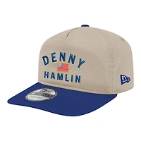 Men's New Era  Khaki/Navy Denny Hamlin Flag 19TWENTY Adjustable Hat