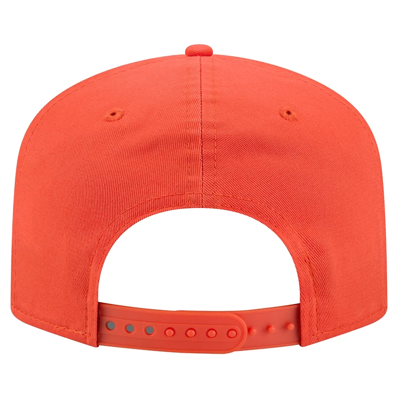 Men's New Era Orange Denny Hamlin Driver Script 19TWENTY Adjustable Hat