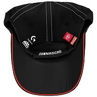 Unisex Checkered Flag Sports Black Denny Hamlin Sport Clips Uniform Adjustable Hat
