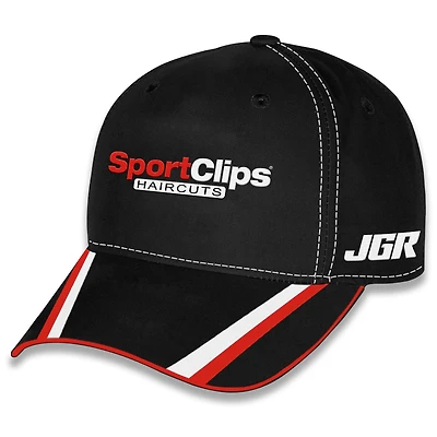 Casquette ajustable unisexe à damier noir Denny Hamlin Sport Clips Uniform