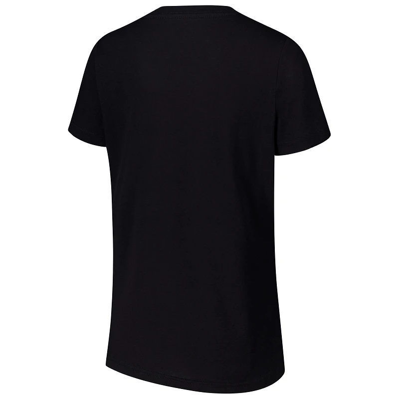 Women's G-III 4Her by Carl Banks Black Denny Hamlin Strategy V-Neck T-Shirt