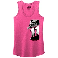Women's Joe Gibbs Racing Team Collection Pink Denny Hamlin Name & Number Racerback Tank Top