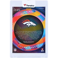 Carte de recrue Bo Nix Denver Broncos 2024 Panini Spectra Color Sphere #CS-BNX