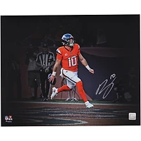 Bo Nix Denver Broncos Autographed 16" x 20" Touchdown Celebration Spotlight Photograph